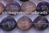 CFL1334 15.5 inches 15mm flat round purple fluorite gemstone beads