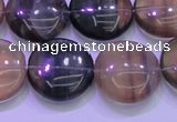 CFL1336 15.5 inches 18mm flat round purple fluorite gemstone beads