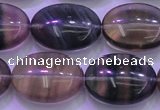 CFL1343 15.5 inches 15*20mm oval purple fluorite gemstone beads