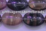 CFL1344 15.5 inches 18*25mm oval purple fluorite gemstone beads