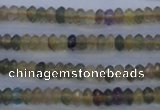 CFL140 15.5 inches 3*6mm faceted rondelle yellow fluorite beads