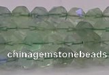 CFL1401 15.5 inches 6mm faceted nuggets green fluorite beads