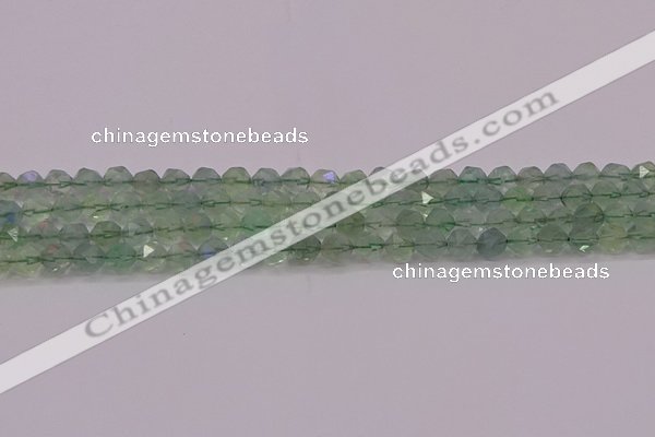 CFL1401 15.5 inches 6mm faceted nuggets green fluorite beads