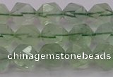 CFL1403 15.5 inches 10mm faceted nuggets green fluorite beads