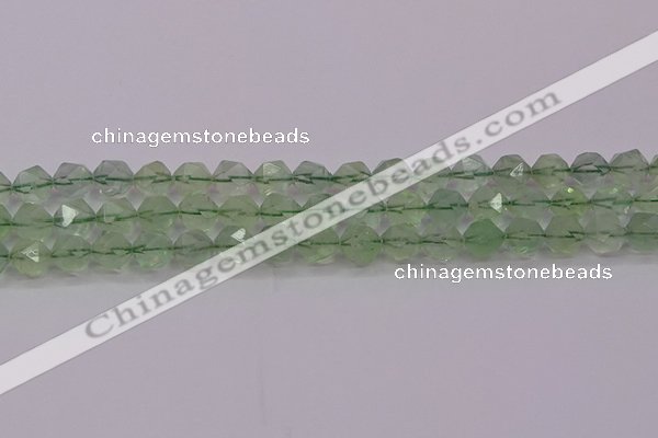 CFL1403 15.5 inches 10mm faceted nuggets green fluorite beads