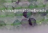 CFL1406 15.5 inches 6mm faceted nuggets fluorite gemstone beads