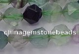 CFL1409 15.5 inches 12mm faceted nuggets fluorite gemstone beads