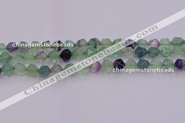 CFL1409 15.5 inches 12mm faceted nuggets fluorite gemstone beads