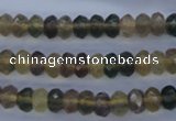 CFL141 15.5 inches 5*8mm faceted rondelle yellow fluorite beads