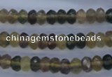 CFL141 15.5 inches 5*8mm faceted rondelle yellow fluorite beads