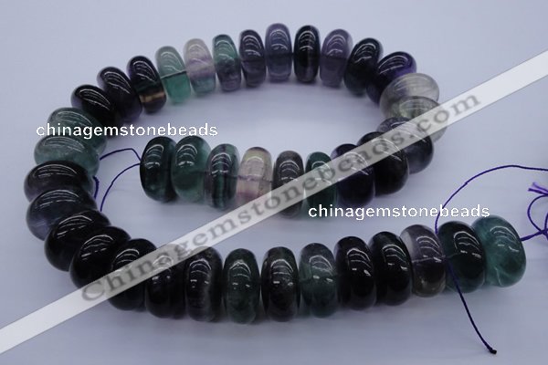 CFL145 15.5 inches 10*20mm rondelle natural fluorite beads