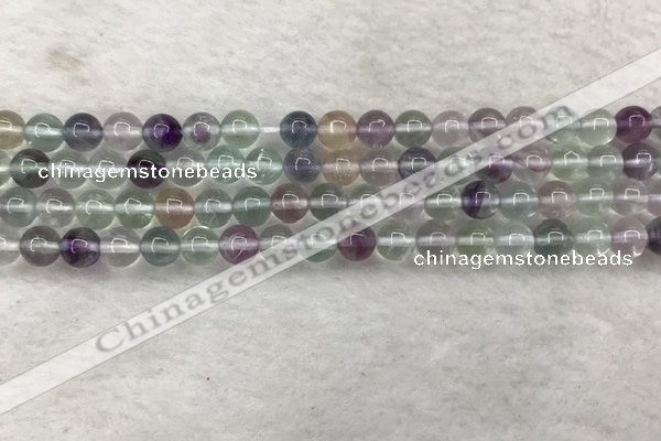 CFL1471 15.5 inches 6mm round AA grade fluorite gemstone beads