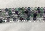 CFL1473 15.5 inches 10mm round AA grade fluorite gemstone beads