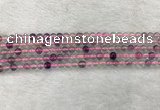 CFL1480 15.5 inches 4mm round rainbow fluorite gemstone beads