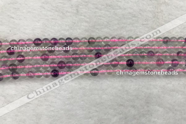 CFL1480 15.5 inches 4mm round rainbow fluorite gemstone beads