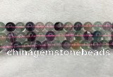 CFL1483 15.5 inches 10mm round rainbow fluorite gemstone beads