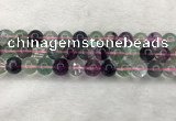 CFL1484 15.5 inches 12mm round rainbow fluorite gemstone beads