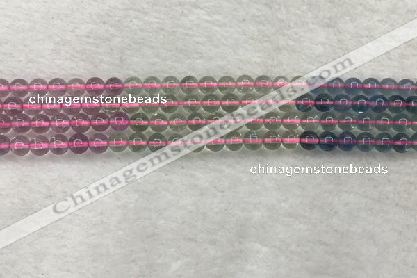 CFL1489 15.5 inches 6mm round rainbow fluorite gemstone beads