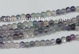 CFL150 15.5 inches 4mm round natural fluorite gemstone beads wholesale