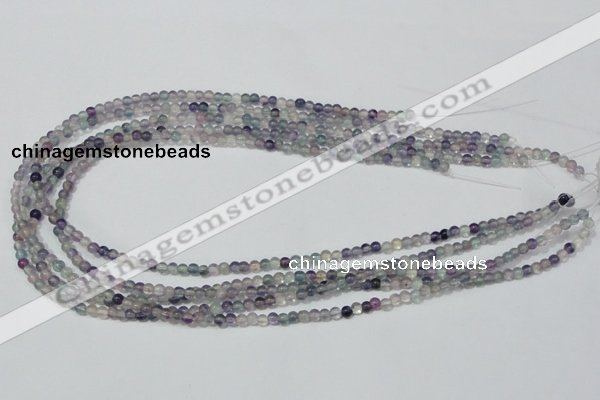 CFL150 15.5 inches 4mm round natural fluorite gemstone beads wholesale