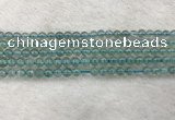 CFL1514 15.5 inches 4mm round blue fluorite gemstone beads