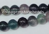 CFL152 15.5 inches 10mm round natural fluorite gemstone beads wholesale