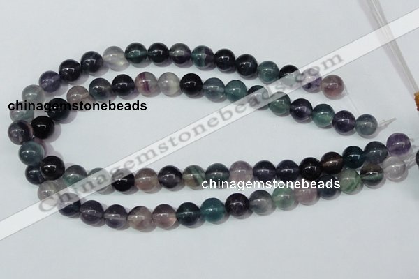 CFL153 15.5 inches 12mm round natural fluorite gemstone beads wholesale