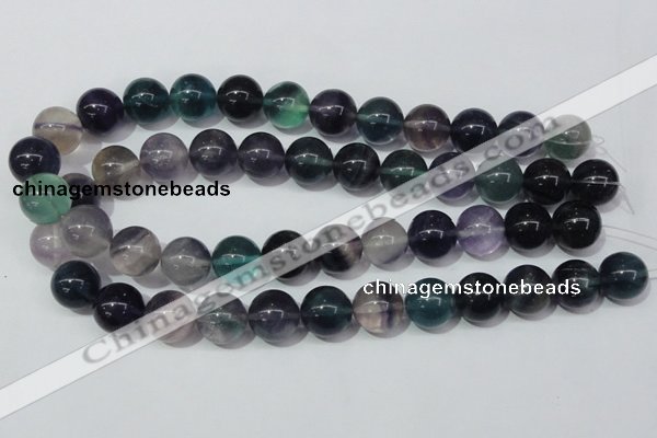 CFL154 15.5 inches 14mm round natural fluorite gemstone beads wholesale