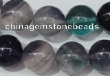 CFL155 15.5 inches 16mm round natural fluorite gemstone beads