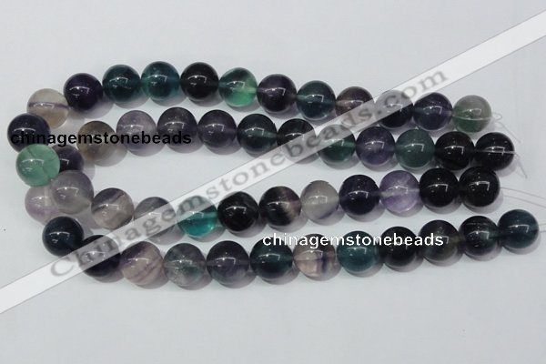 CFL155 15.5 inches 16mm round natural fluorite gemstone beads