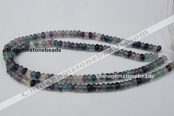 CFL156 15.5 inches 5*8mm rondelle natural fluorite gemstone beads