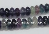 CFL157 15.5 inches 6*10mm rondelle natural fluorite gemstone beads