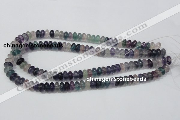 CFL157 15.5 inches 6*10mm rondelle natural fluorite gemstone beads