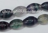 CFL158 15.5 inches 10*15mm rice natural fluorite gemstone beads