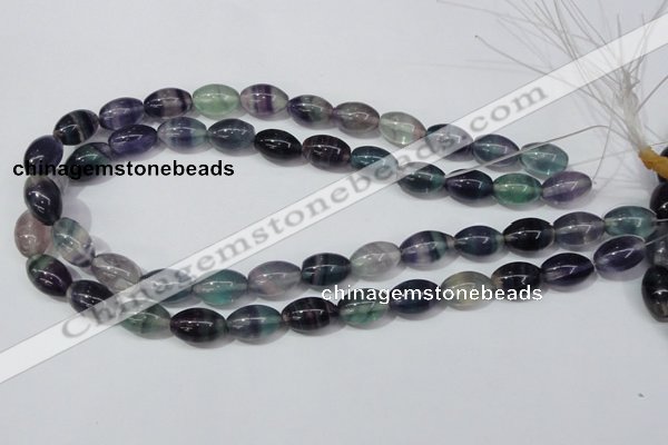 CFL158 15.5 inches 10*15mm rice natural fluorite gemstone beads