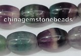 CFL159 15.5 inches 15*20mm rice natural fluorite gemstone beads