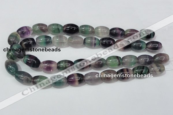 CFL159 15.5 inches 15*20mm rice natural fluorite gemstone beads