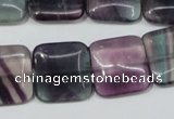 CFL175 15.5 inches 18*18mm square natural fluorite beads wholesale