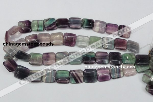 CFL175 15.5 inches 18*18mm square natural fluorite beads wholesale