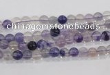 CFL200 15.5 inches 4mm round purple fluorite gemstone beads wholesale