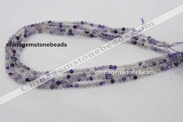 CFL200 15.5 inches 4mm round purple fluorite gemstone beads wholesale