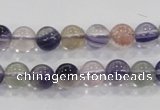 CFL202 15.5 inches 8mm round purple fluorite gemstone beads wholesale