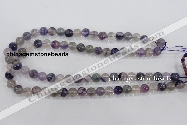 CFL203 15.5 inches 10mm round purple fluorite gemstone beads wholesale