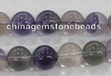 CFL204 15.5 inches 12mm round purple fluorite gemstone beads wholesale