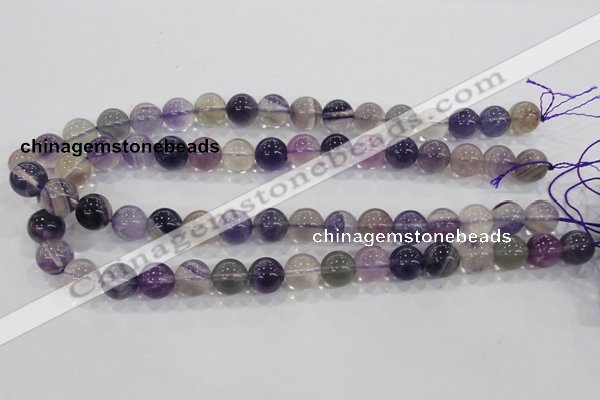 CFL204 15.5 inches 12mm round purple fluorite gemstone beads wholesale