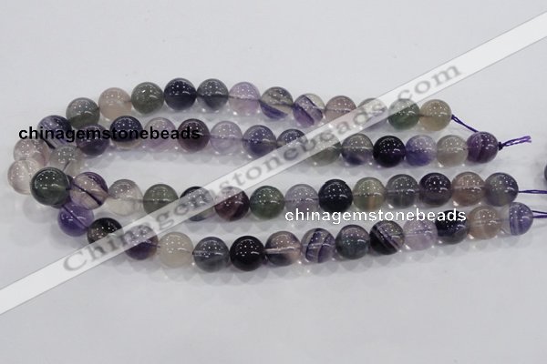 CFL205 15.5 inches 14mm round purple fluorite gemstone beads wholesale