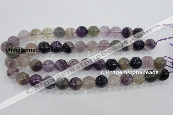 CFL206 15.5 inches 16mm round purple fluorite gemstone beads wholesale