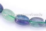 CFL25 A- grade 10*14mm egg-shaped natural fluorite gemstone bead