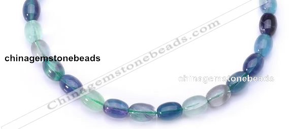 CFL25 A- grade 10*14mm egg-shaped natural fluorite gemstone bead