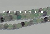 CFL250 15.5 inches 4mm faceted round natural fluorite beads